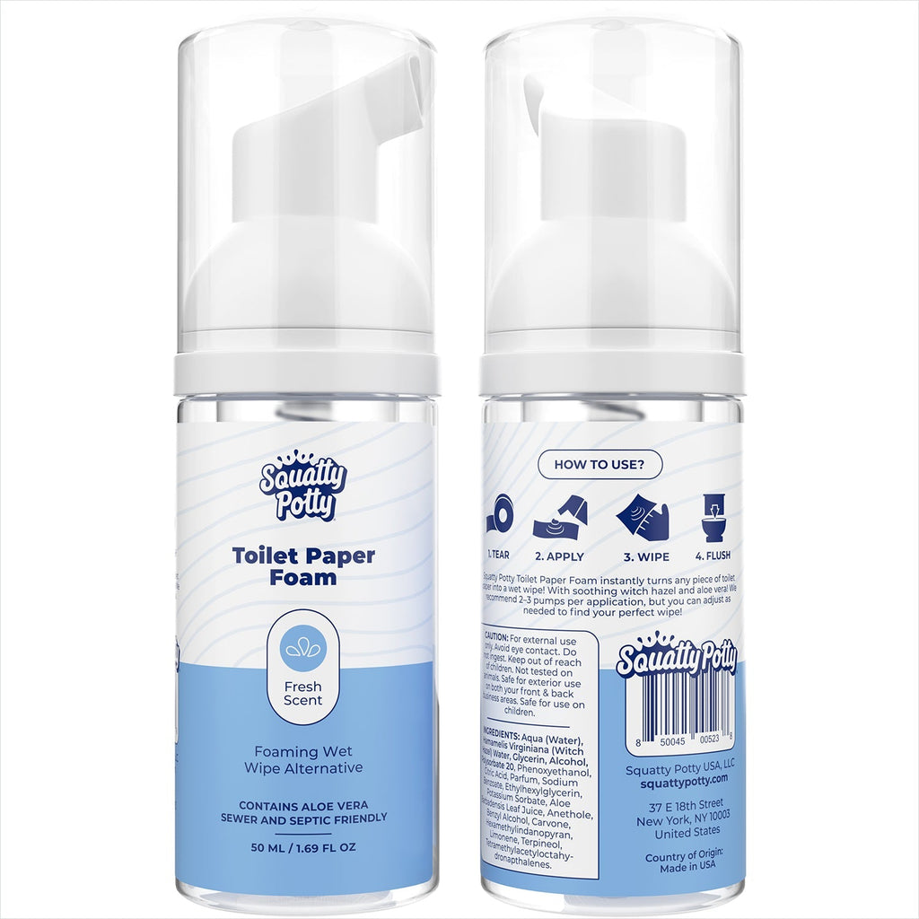 Toilet Paper Foam Instant Wet Wipe 2 Pack